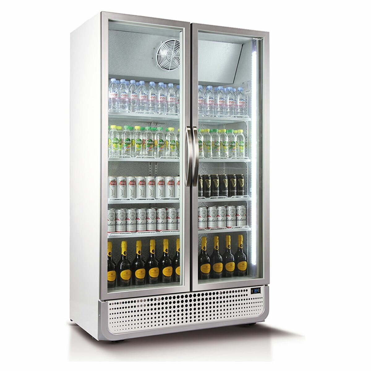 Husky glass door clearance fridge