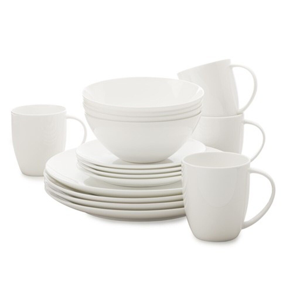 Maxwell & Williams Cashmere Coffee Mug Set, Large Coupe Style Designer Bone  China Mugs, White, 420 ml, 4 Pieces