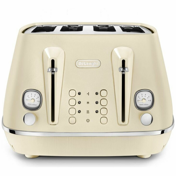 Delonghi Distinta Perla Four Slice Toaster Lemon CTIN4003Y Appliances Online Commercial