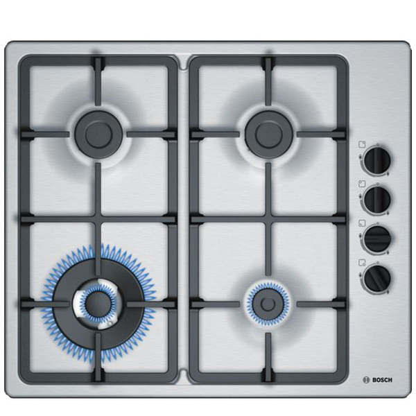 Bosch Series 2 60cm Natural Gas Stainless Steel Cooktop PBH6B5B90A Appliances Online Commercial