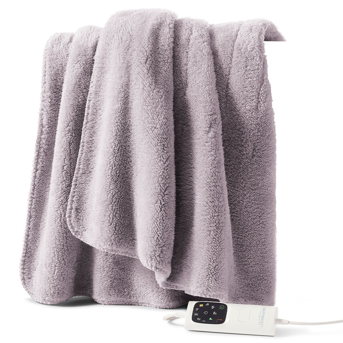 Feel perfect cosy outlet sherpa fleece heated throw