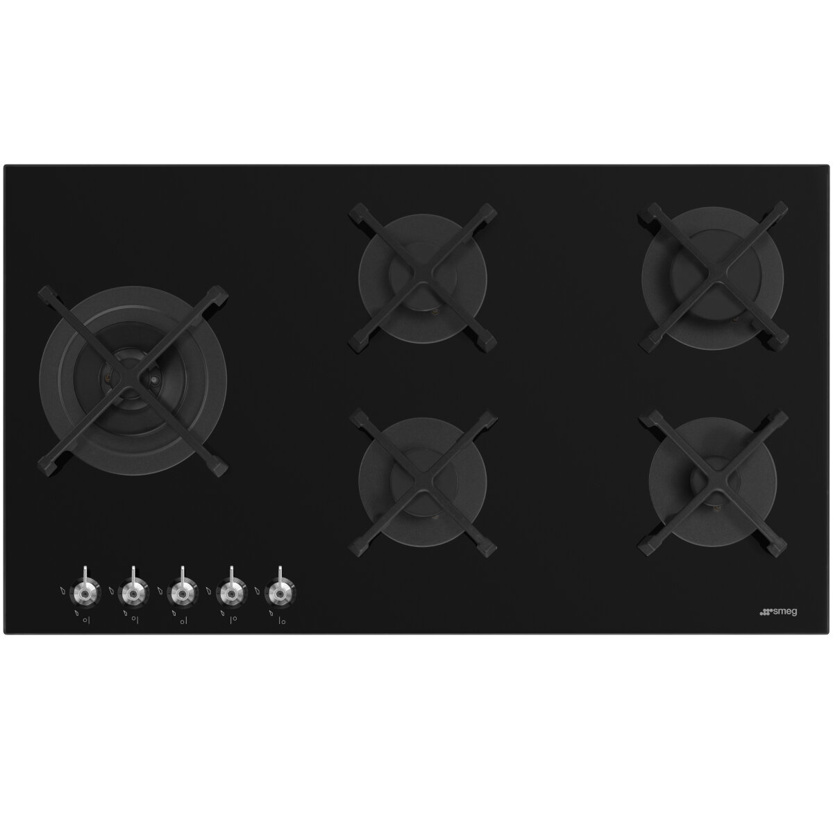 Smeg Classic 90cm Gas on Tempered Glass Cooktop PV395LNAU Appliances Online Commercial