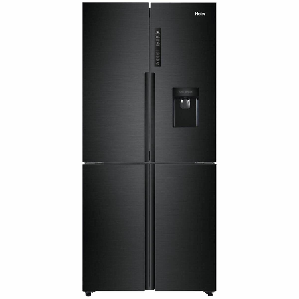 Haier 463L Quad Door Frost Free Fridge with Water Dispenser Black