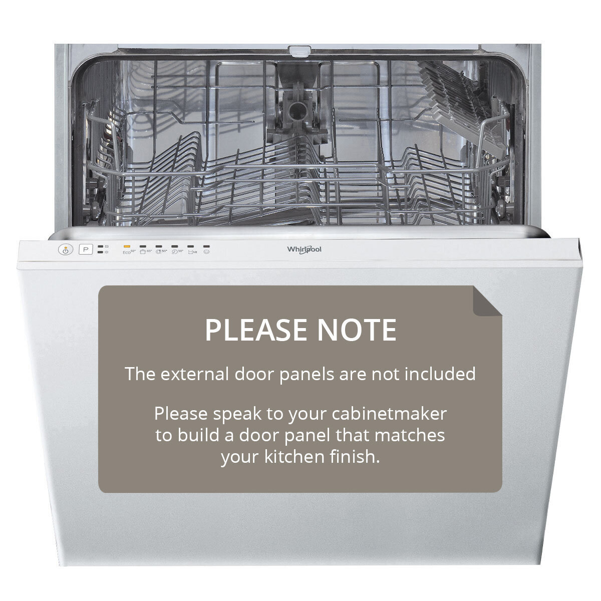 Whirlpool semi integrated dishwasher sales