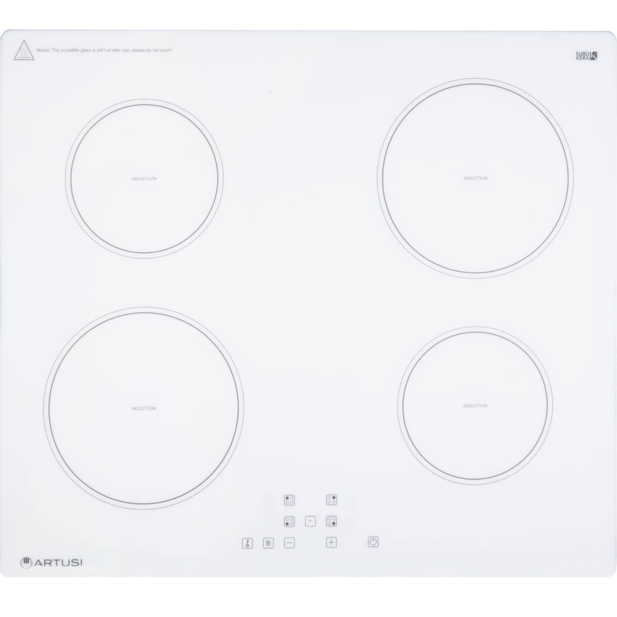 White induction deals cooktop