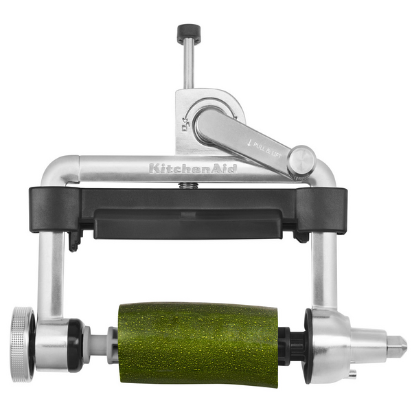 Vegetable sheet cutter attachment outlet