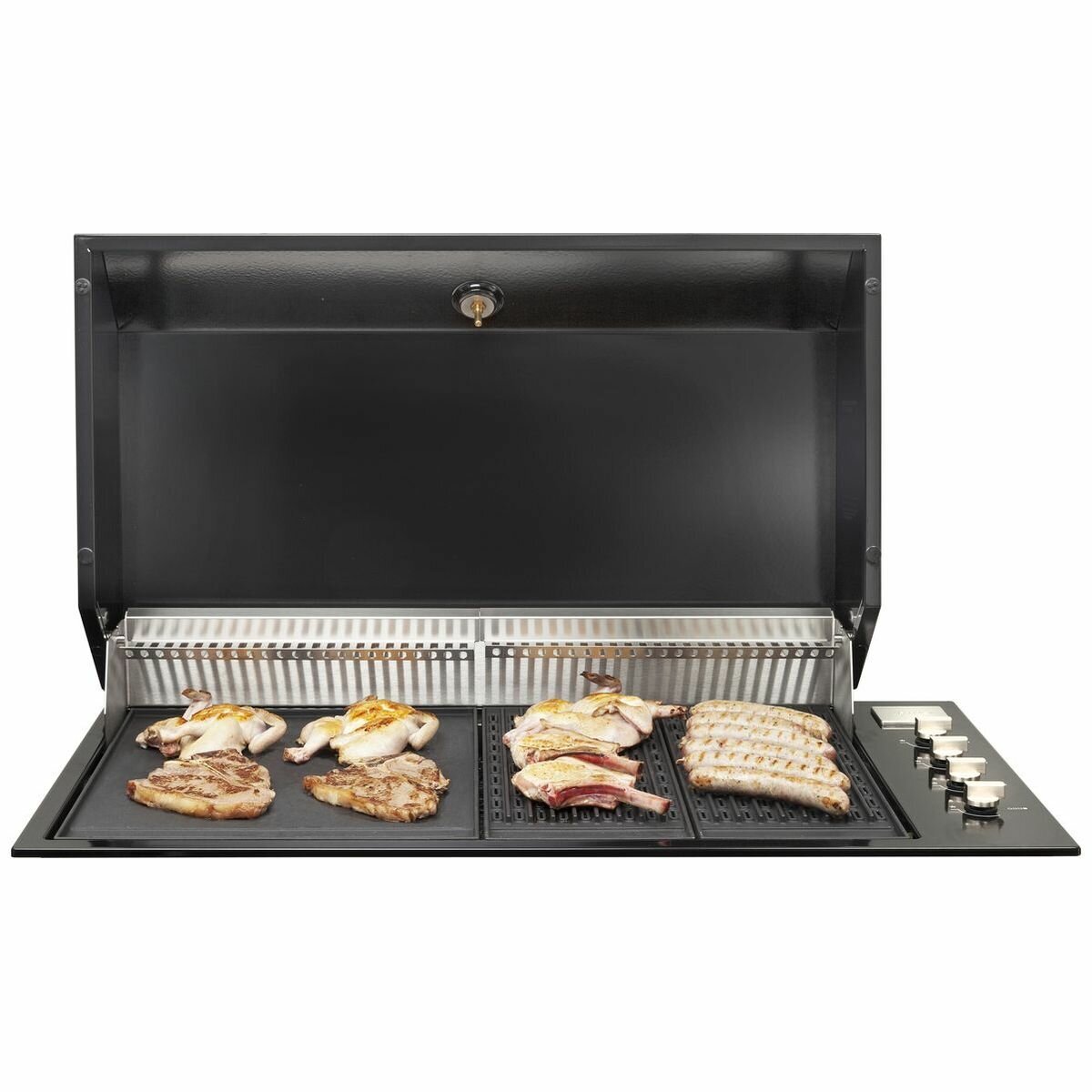 Artusi Built In LPG BBQ with Hooded Lid ABBQ1B ABHOOD Appliances Online Commercial