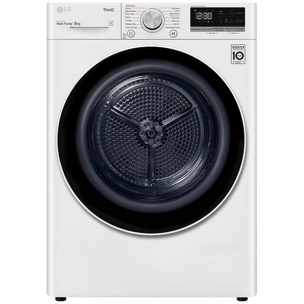 LG 8kg Heat Pump Dryer with Inverter Control DVH5 08W Appliances Online Commercial