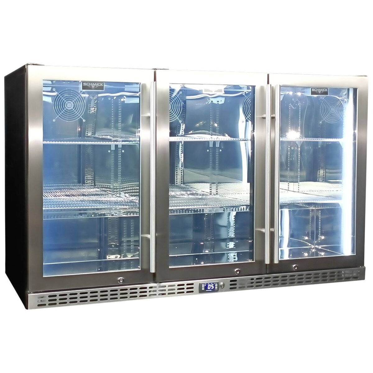Under bench bar fridge glass door sale