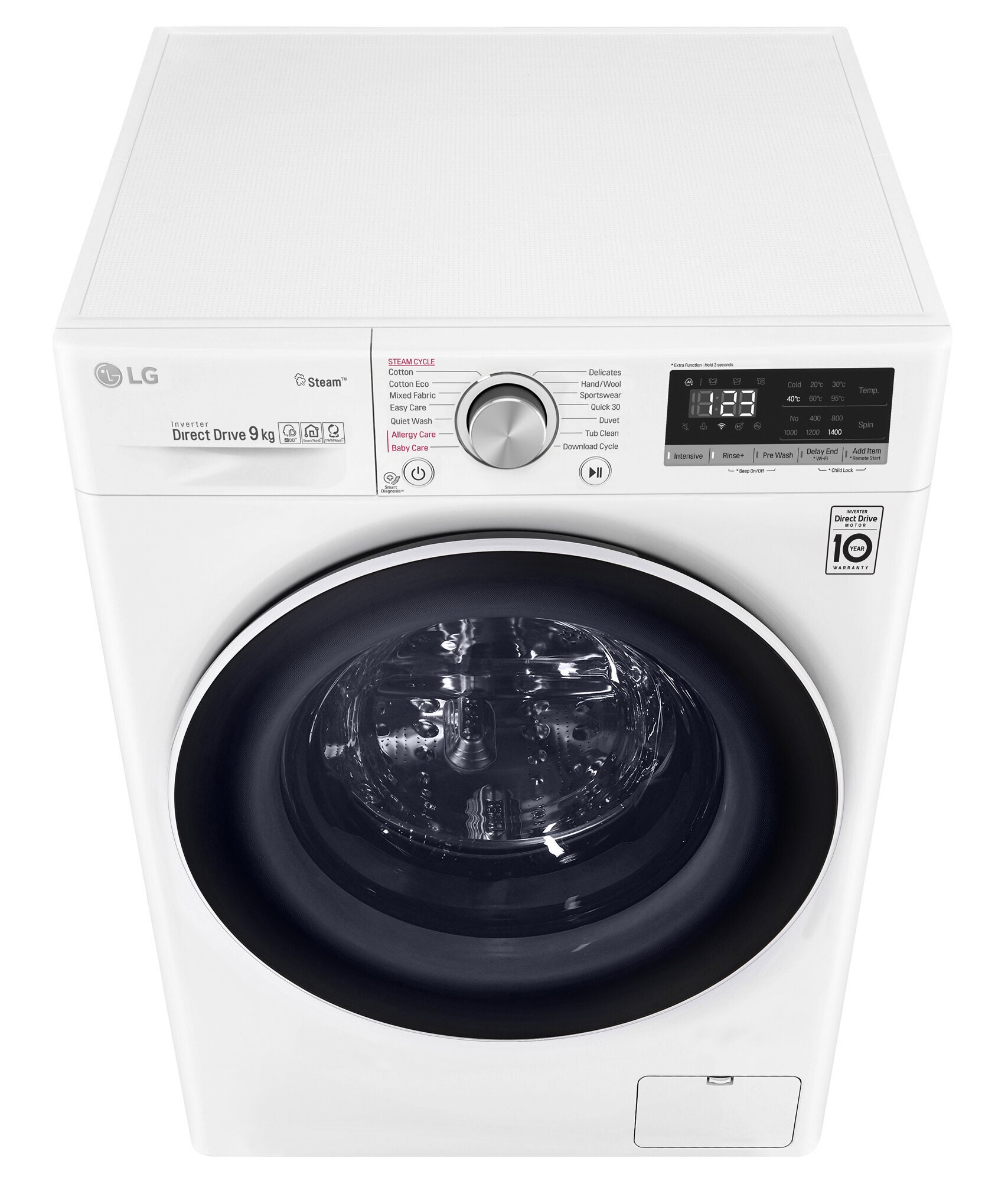 LG 9kg Front Load Washing Machine with Steam WV5-1409W | Appliances Online  Commercial
