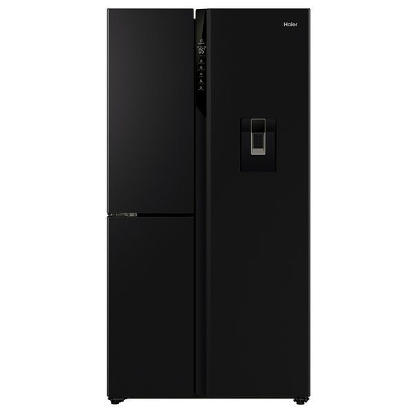 Haier 463L Quad Door Frost Free Fridge with Water Dispenser Black