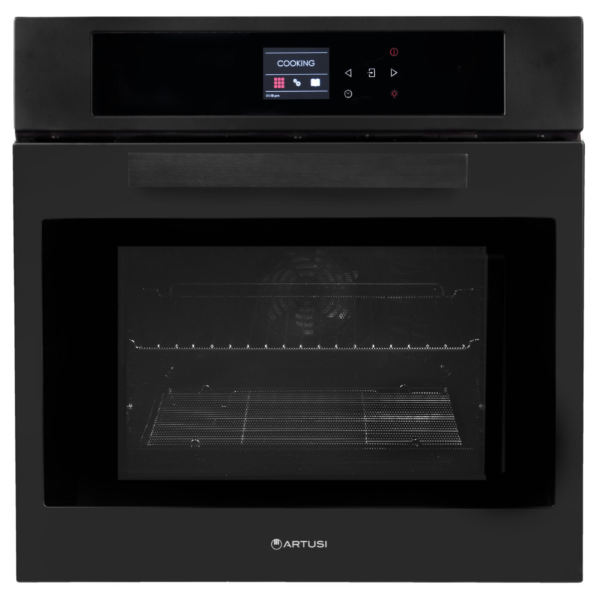 Artusi 60cm Multifunction Built In Pyrolytic Oven Matte Black