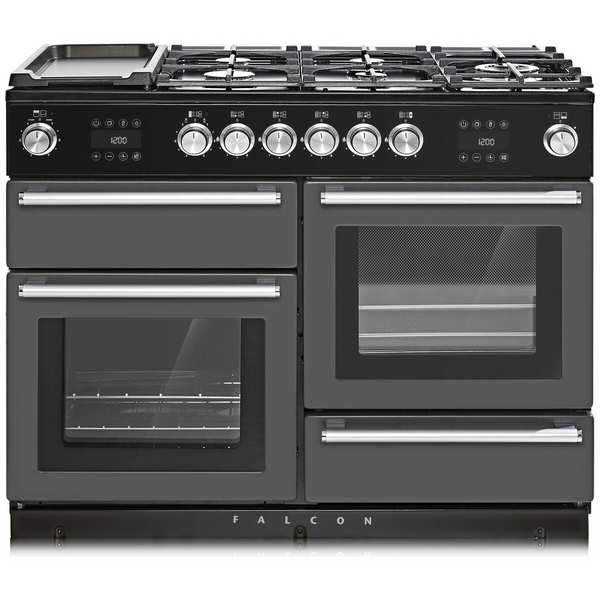 Falcon 110cm Nexus Steam Freestanding Dual Fuel Oven Stove Slate and Chrome NEX110SODFSL CH Appliances Online Commercial