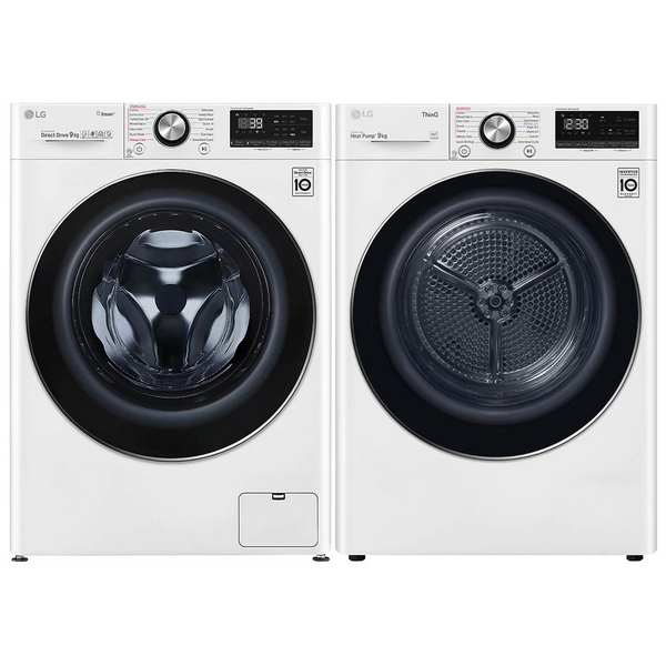 LG 9kg Front Load Washing Machine with ezDispense and 9kg Heat