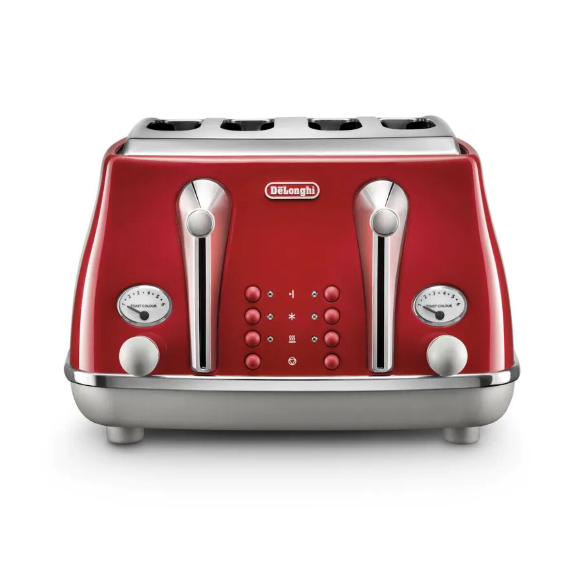 Delonghi Icona Capitals Four Slice Toaster Red CTOC4003R