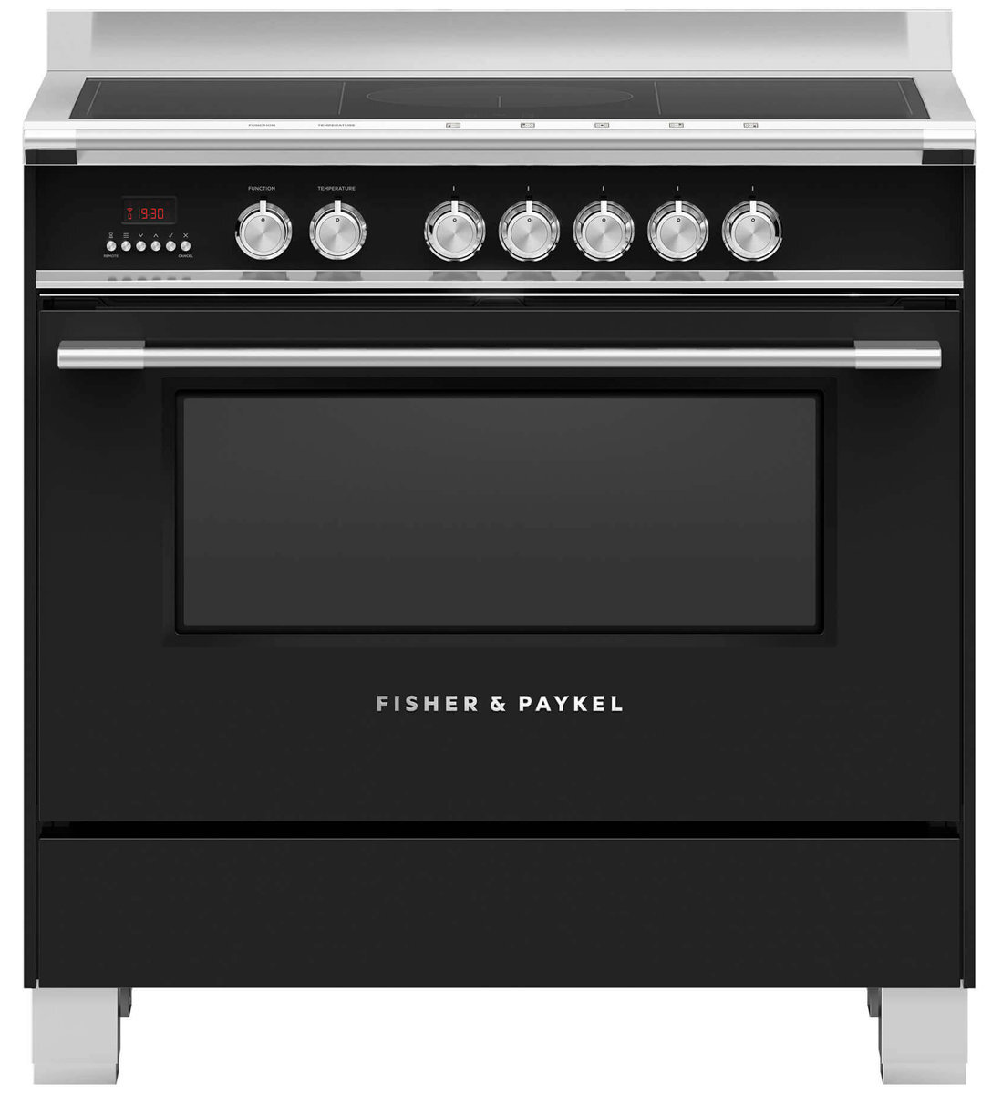 Fisher Paykel Series 7 90cm Classic Freestanding Induction Electric Cooker Black OR90SCI4B1 Appliances Online Commercial