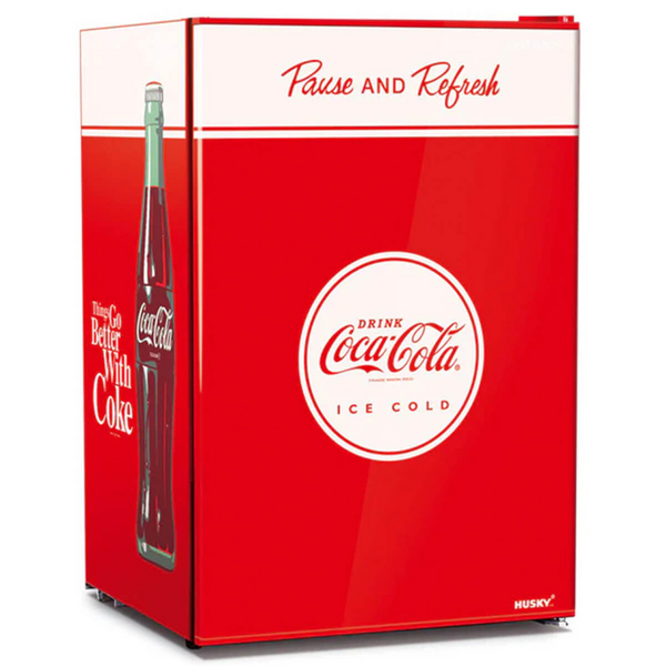 Husky 130L Coca-Cola Branded Solid Door Bar Fridge CKK130-167-AU
