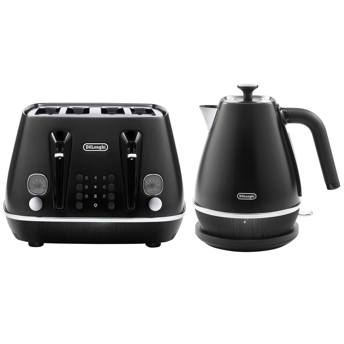 Delonghi kettle sales and toaster black