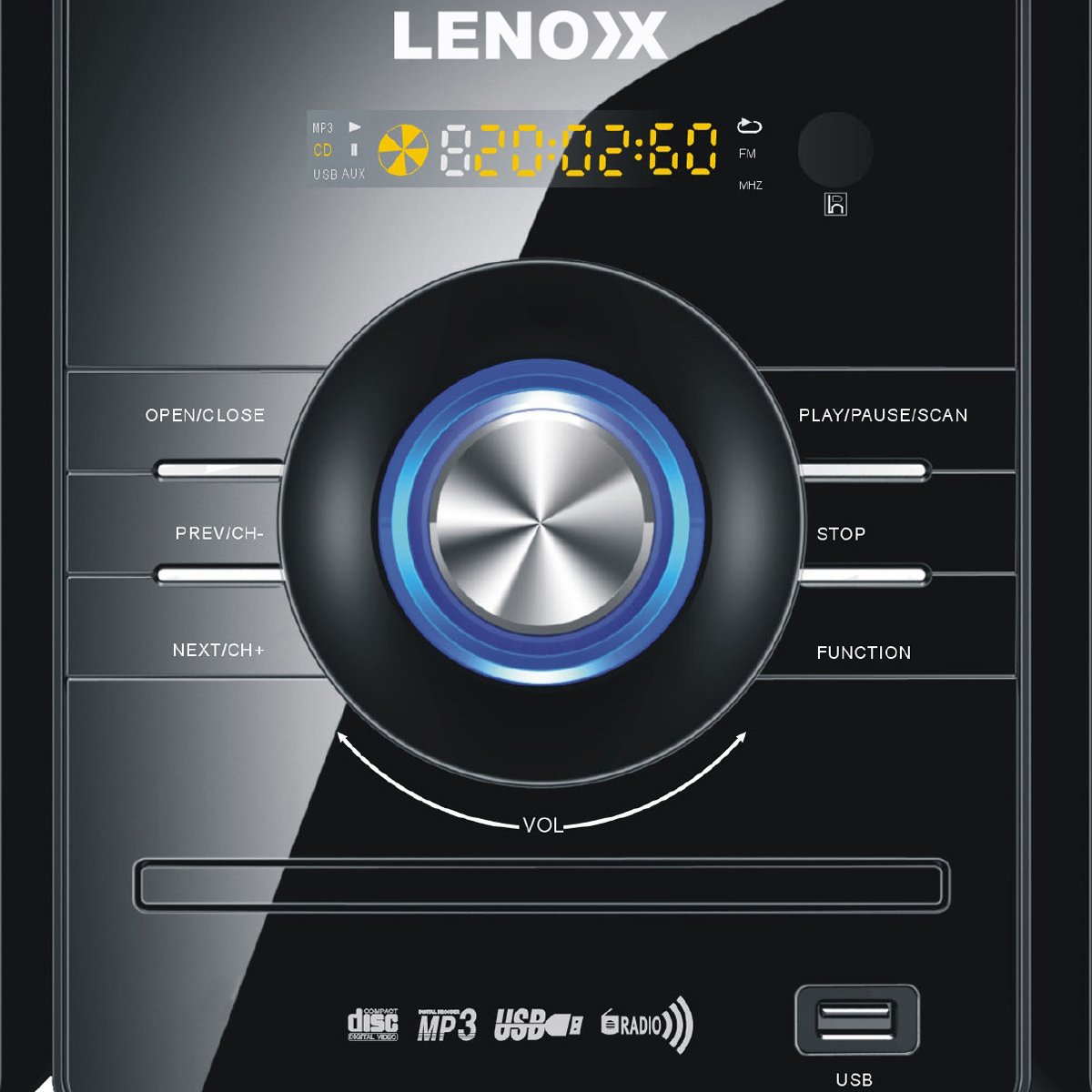 Lenoxx DVD Hi-Fi System with Bluetooth 