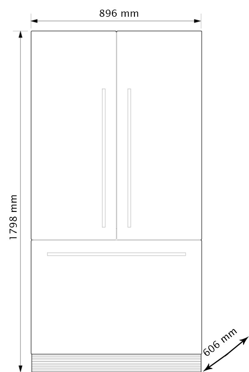 Fisher Paykel 525l Integrated French Door Fridge Rs90a1